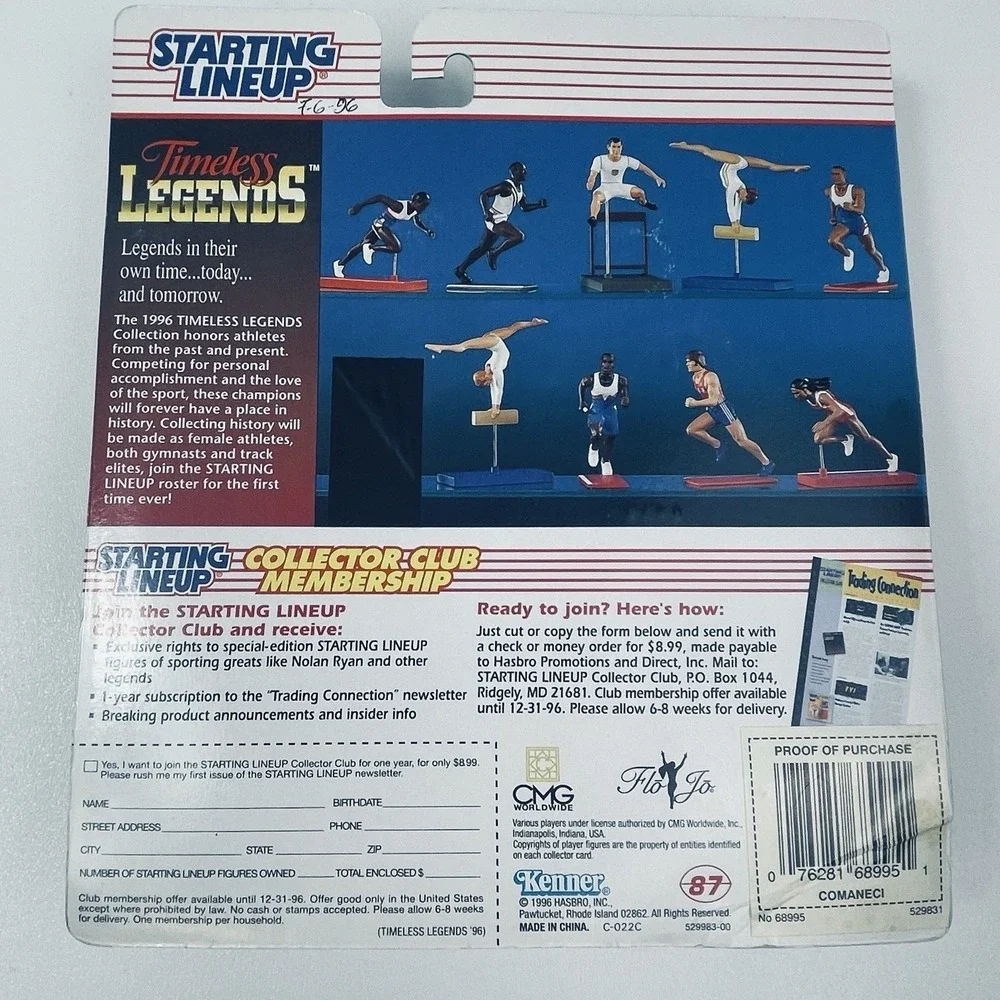 Kenner Timeless Legends Nadia Komanechi Figure 1996 Starting Lineup